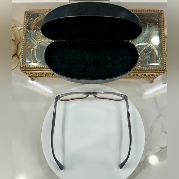 Prada - 2-Tone Blue-Gray/Ambery Brown - Rx Eyeglass Frames - w/ PRADA Hard-Case - Picture 10 of 15